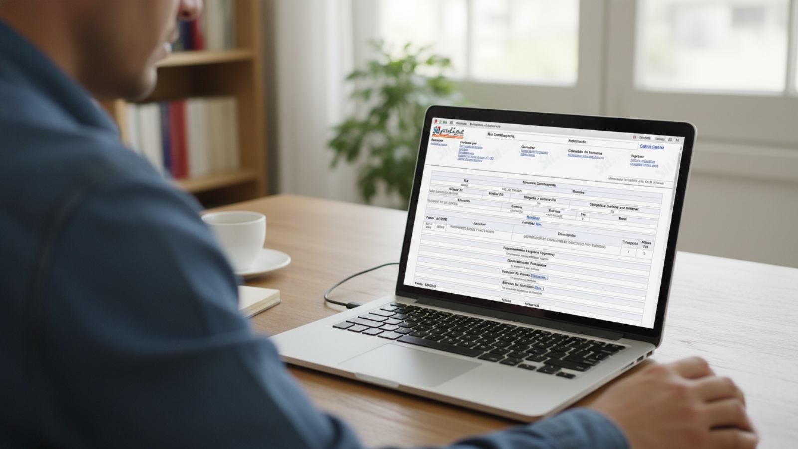 persona completando el F29 del SII